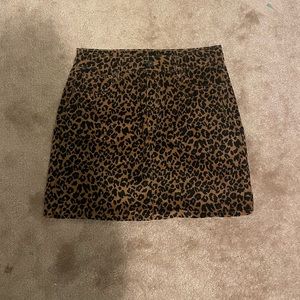 Cheetah Jean skirt